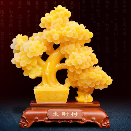 开光水晶发财树摆件